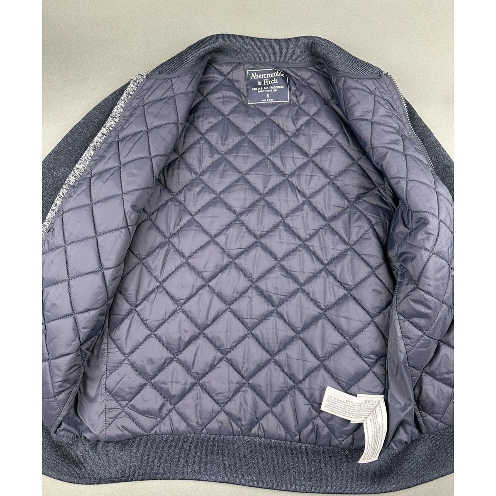 Abercrombie Fitch Jacket Men's S Bomber Varsity Insulated Quilted Blade Collar - Picture 11 of 12